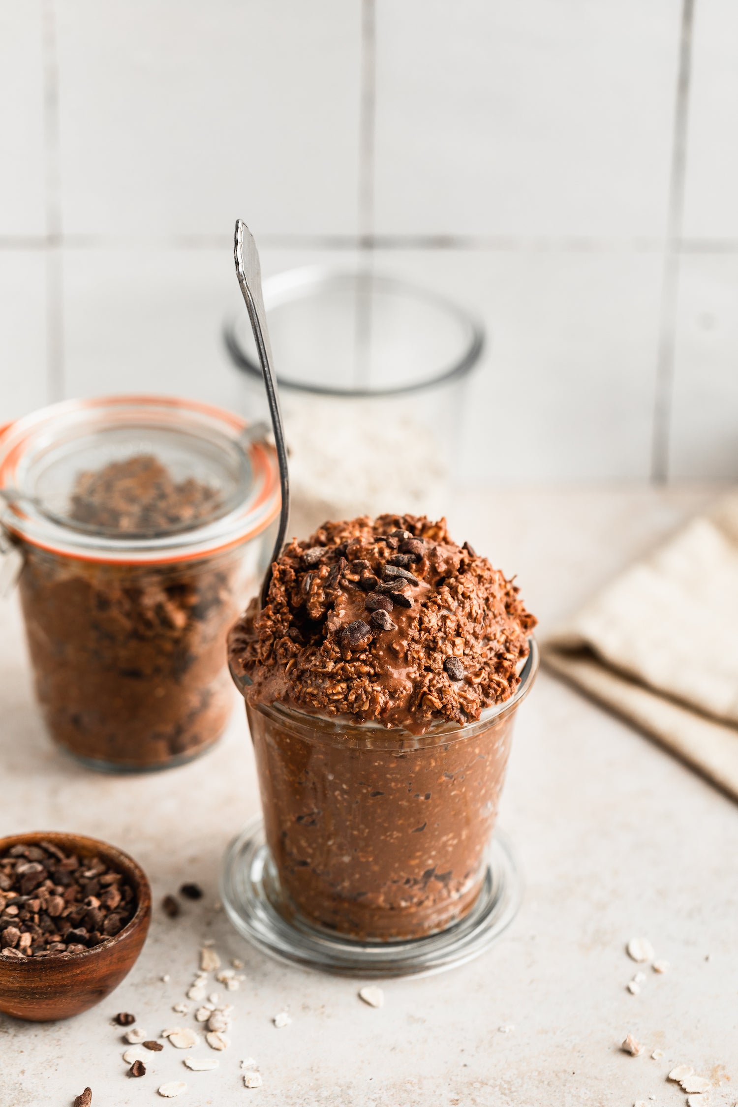 Brownie Batter Overnight Protein Oats
