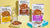 Three varieties of purely elizabeth granola with a bowl of granola and a bottle of milk against a yellow background.