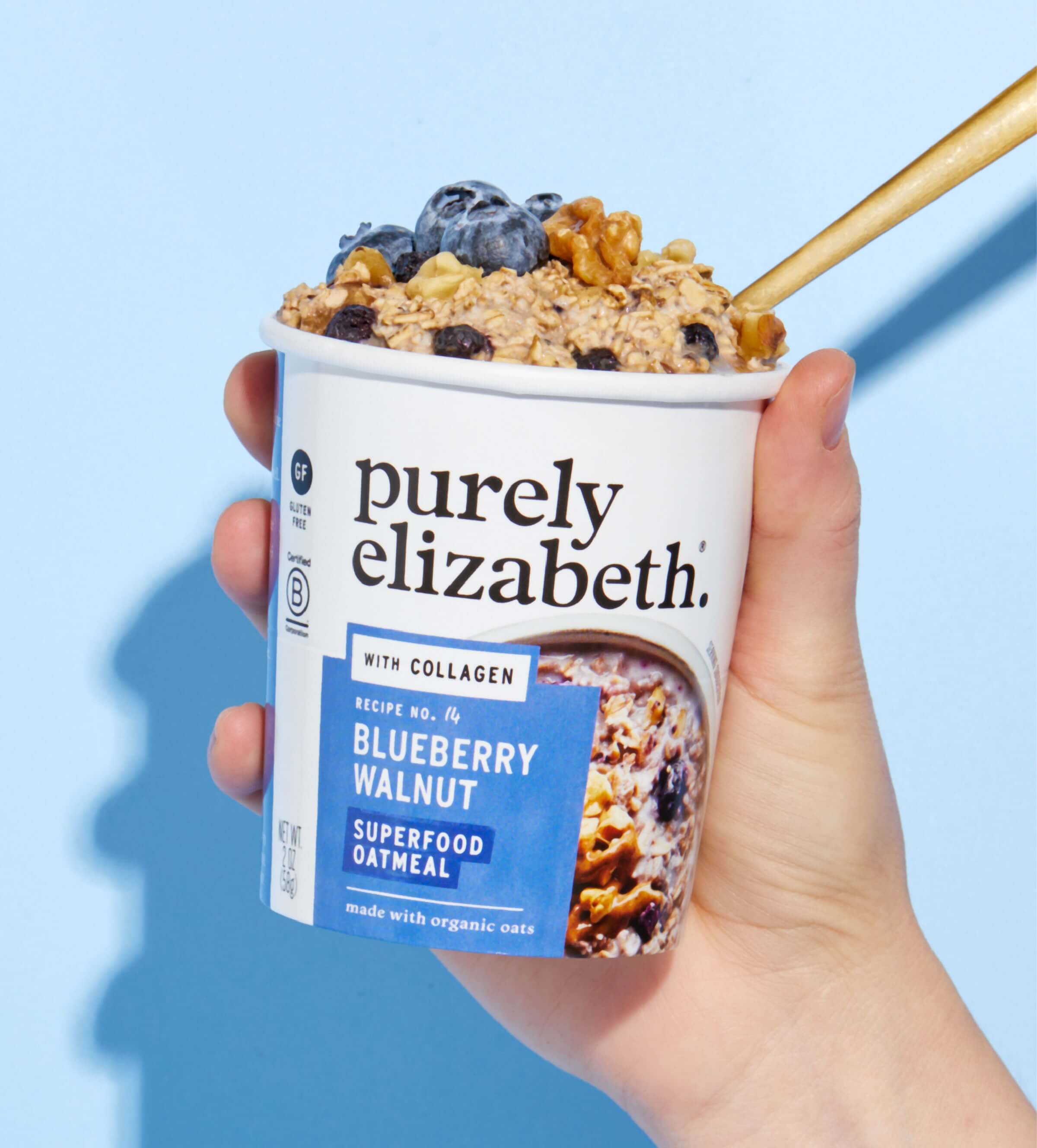 Blueberry Walnut Superfood Oat Cup with Collagen