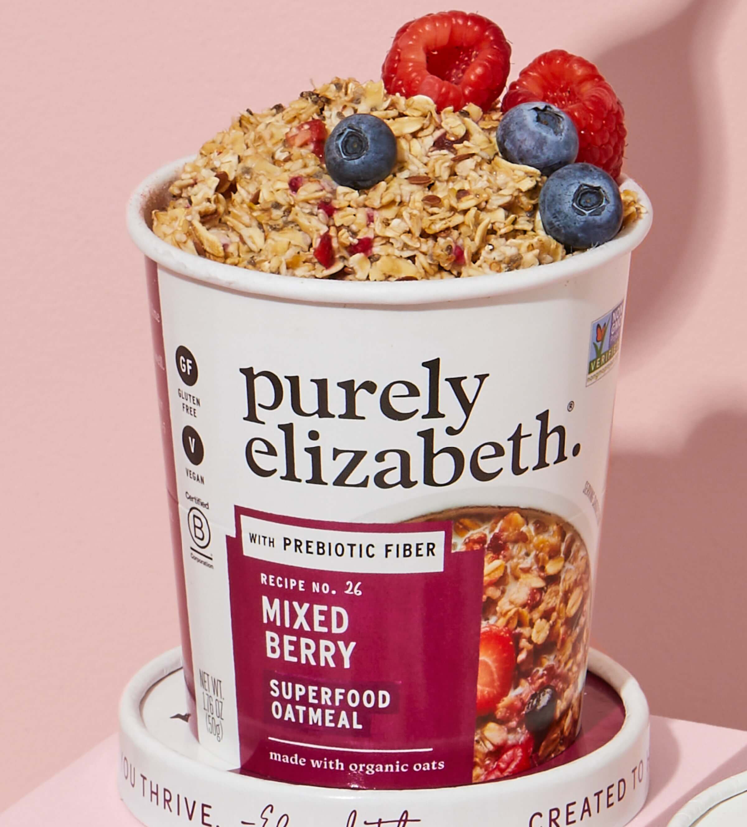 Mixed Berry Superfood Oat Cup with Prebiotic Fiber