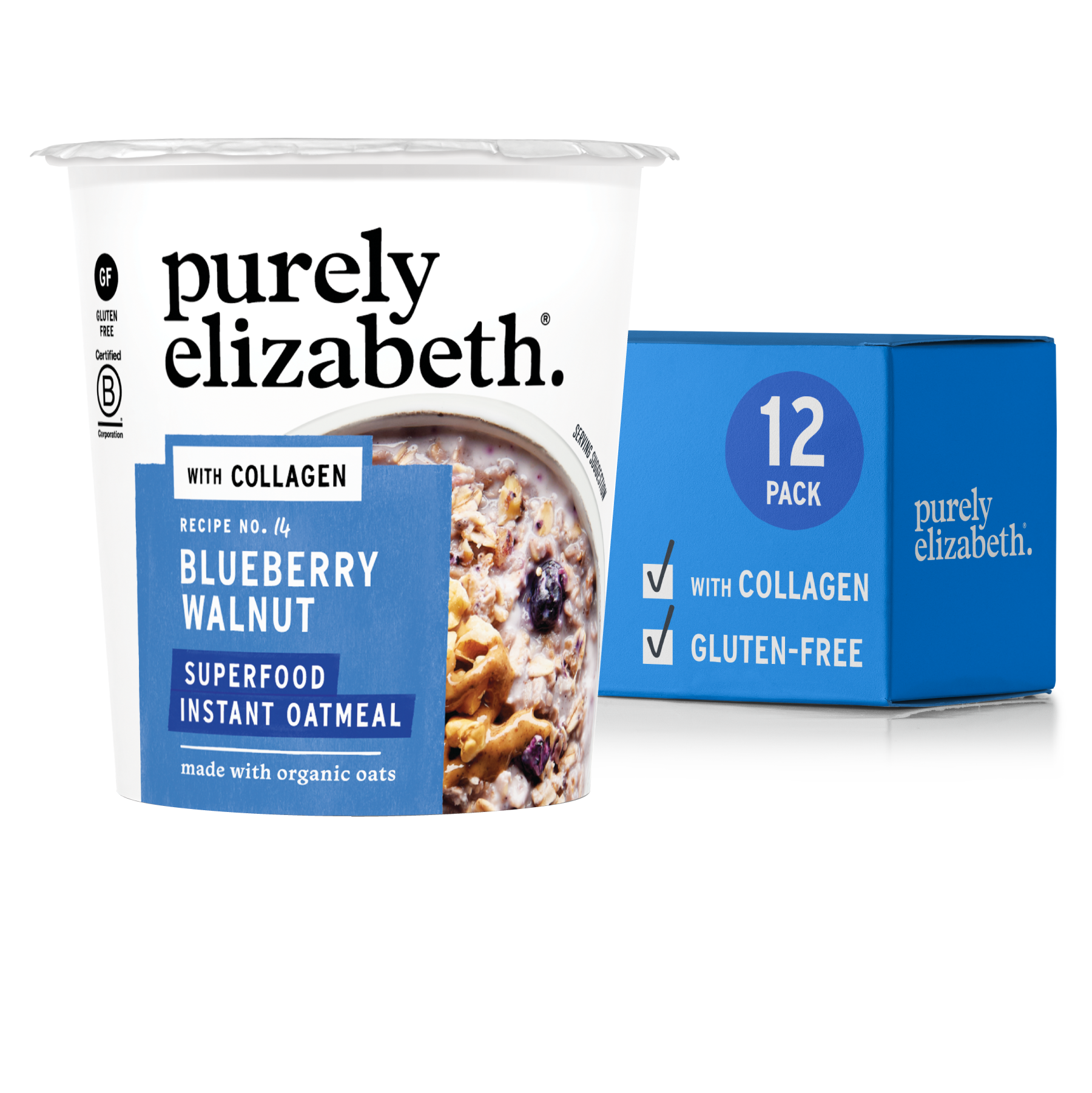 Blueberry Walnut Superfood Oat Cup with Collagen