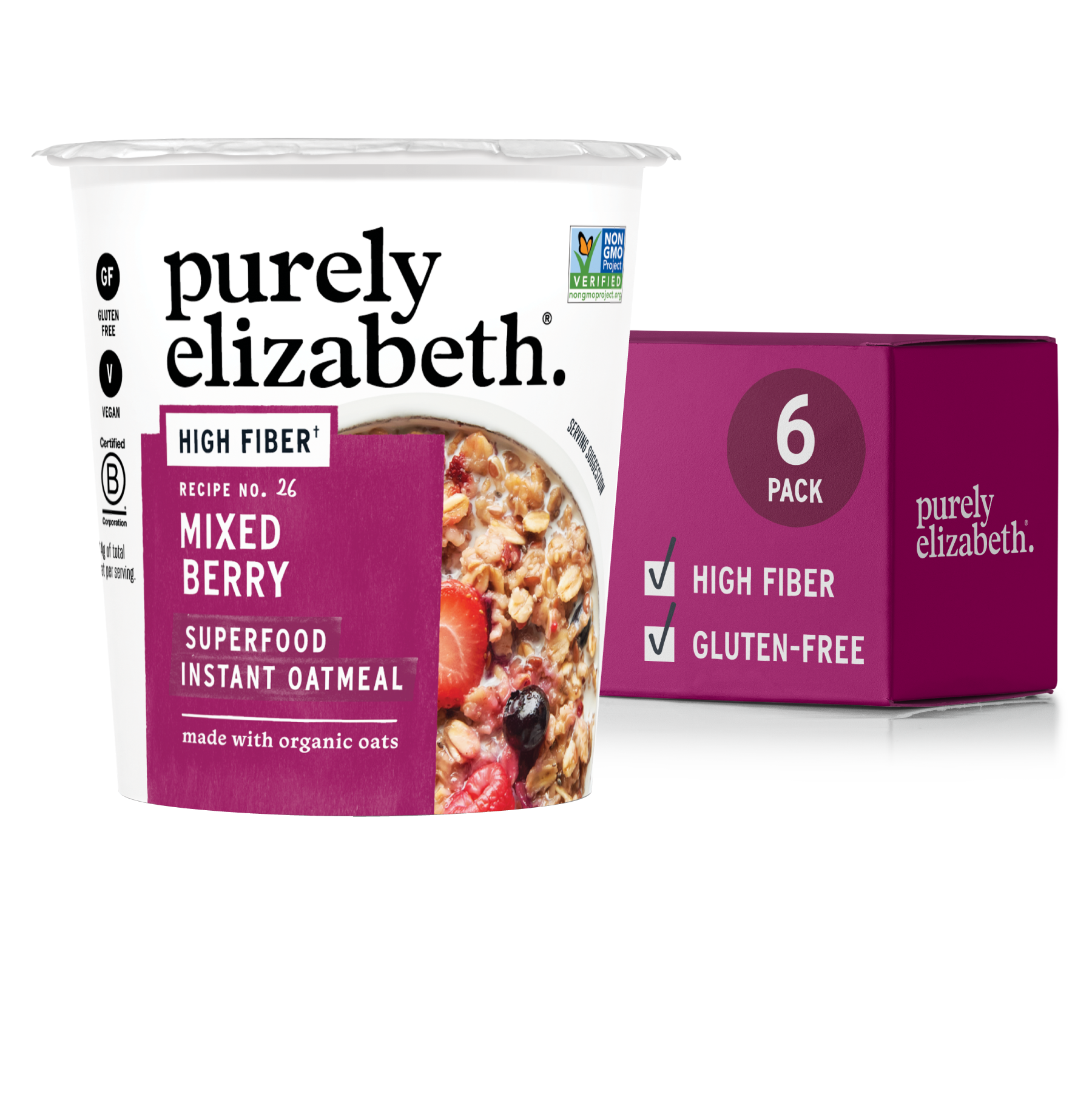 Mixed Berry Superfood Oat Cup with Prebiotic Fiber
