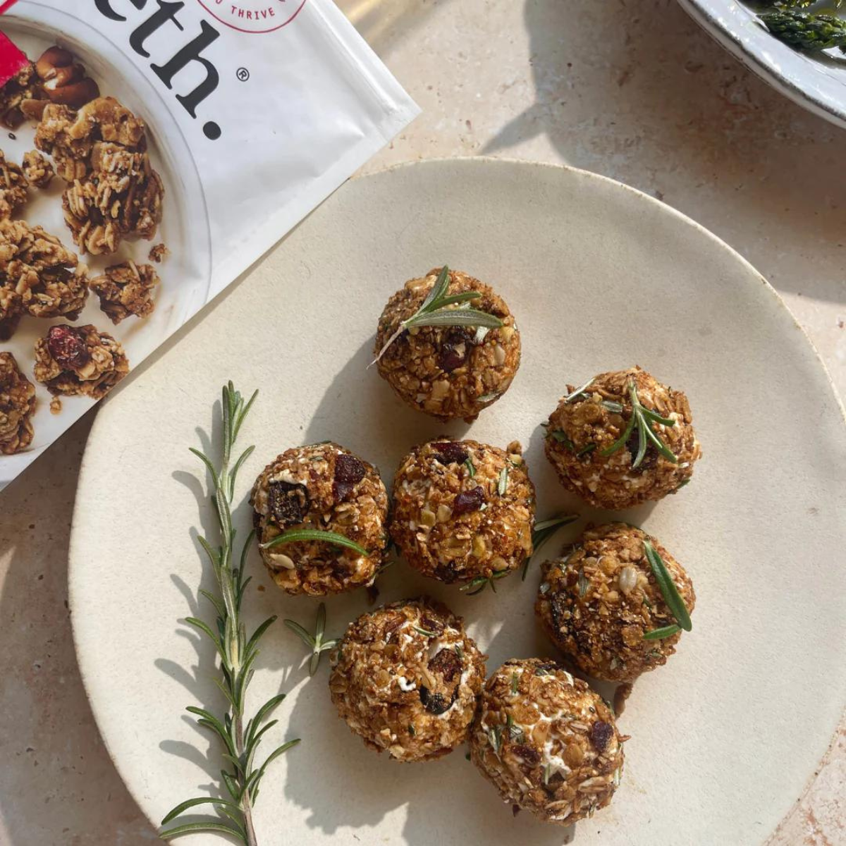Cranberry Pecan Goat Cheese Bites