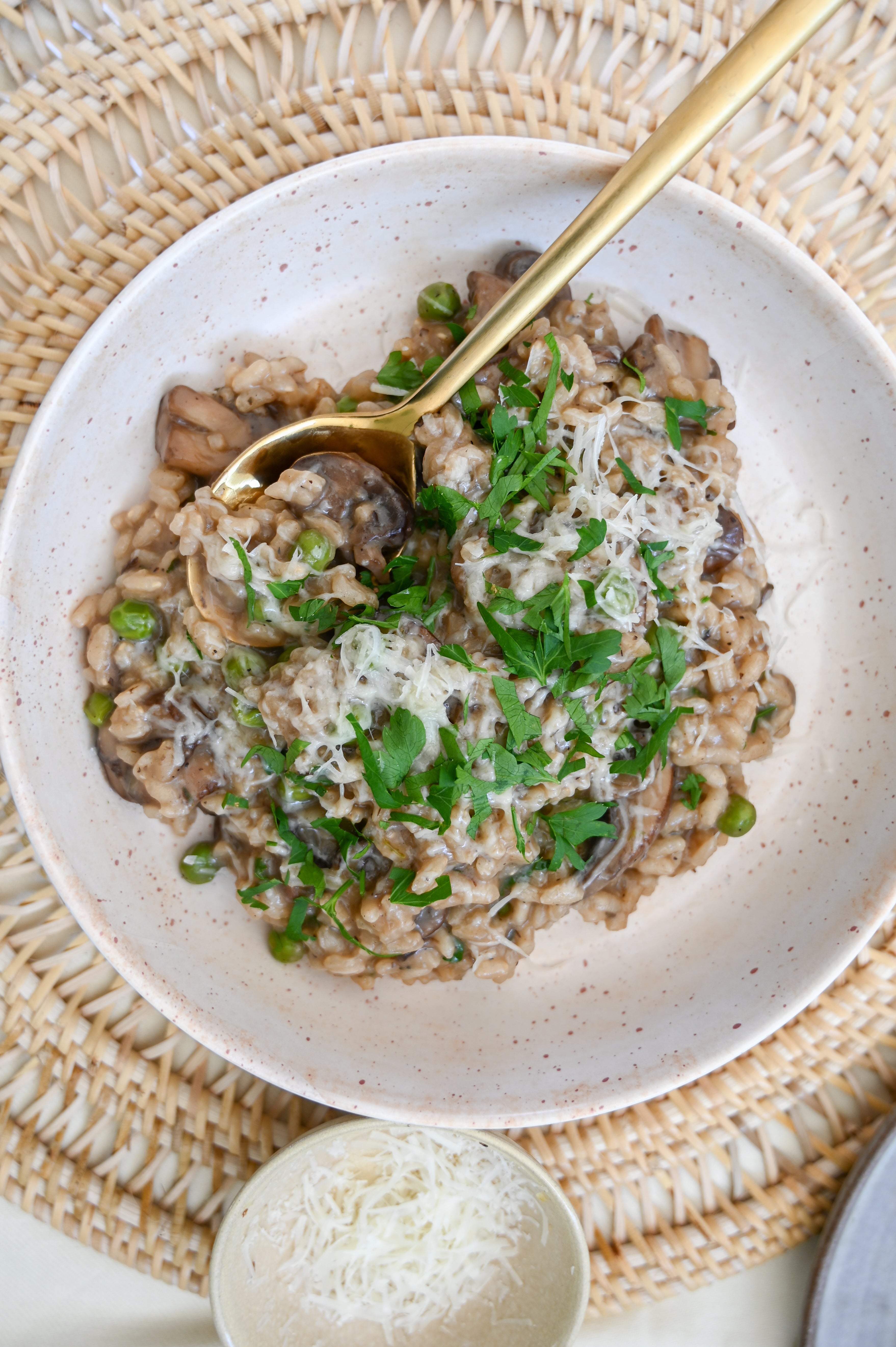 Spring Mushroom & Pea Risotto
