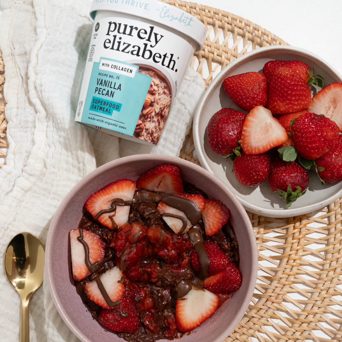 Dark Chocolate Strawberry Protein Oats