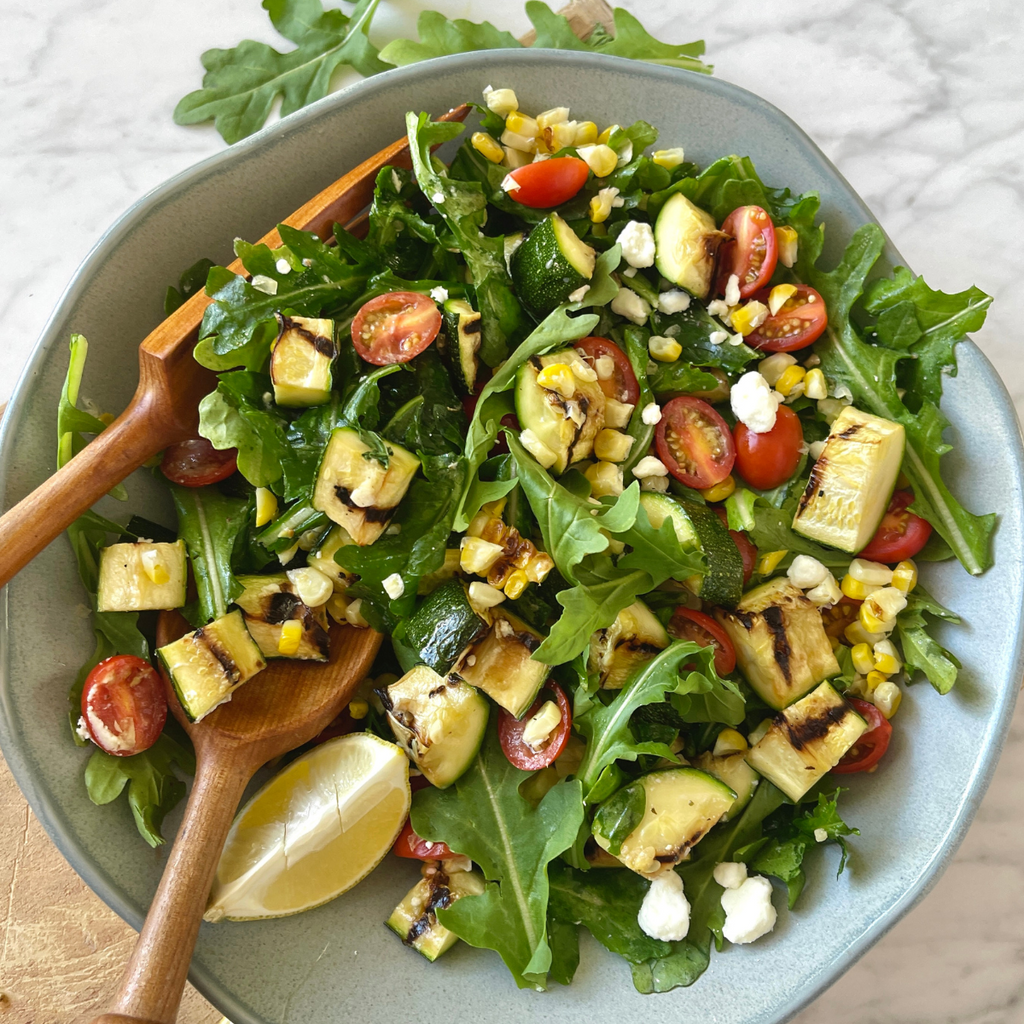 Grilled Zucchini Salad with Corn and Tomatoes
