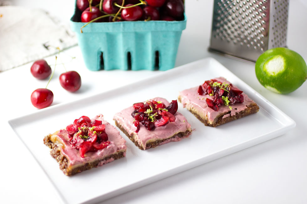 Cherry Lime Cheesecake Bars for Your Labor Day Dessert