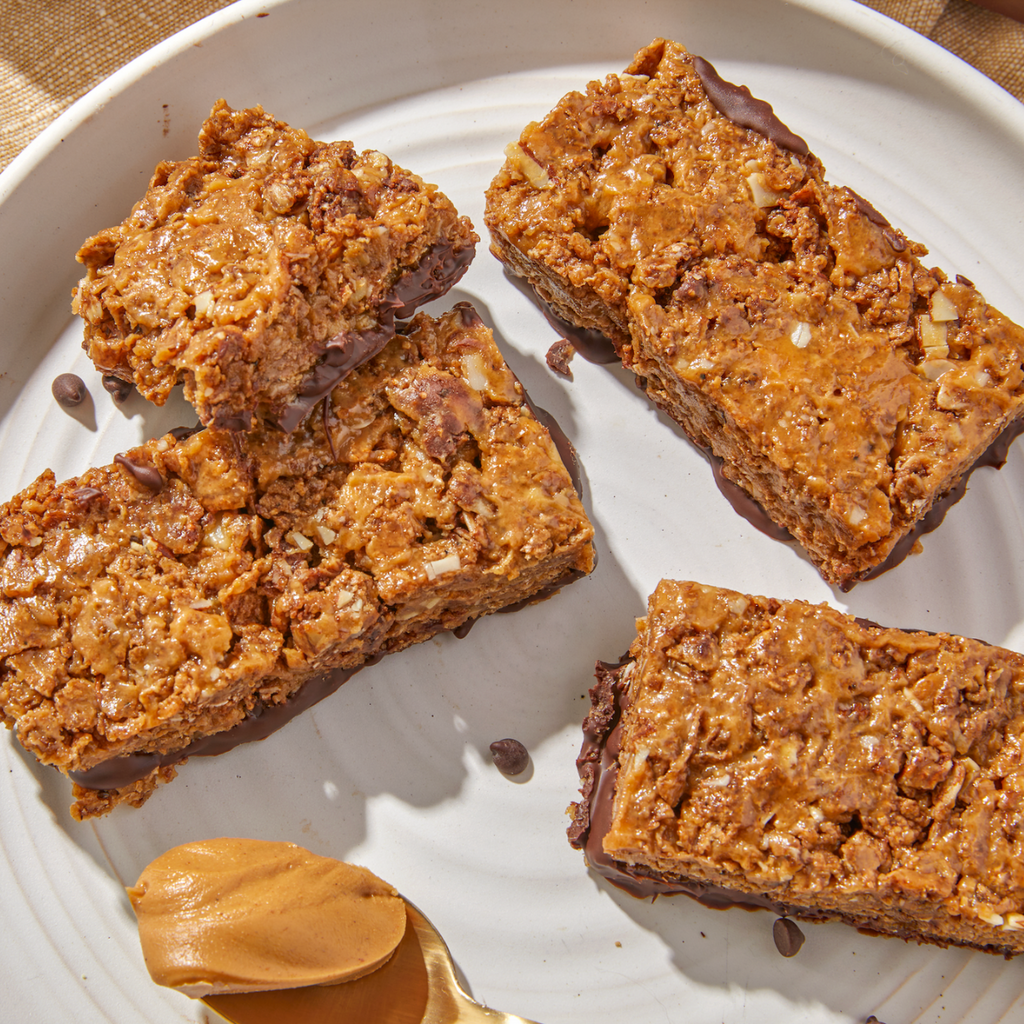 Peanut Butter Chocolate Almond Cereal Bars