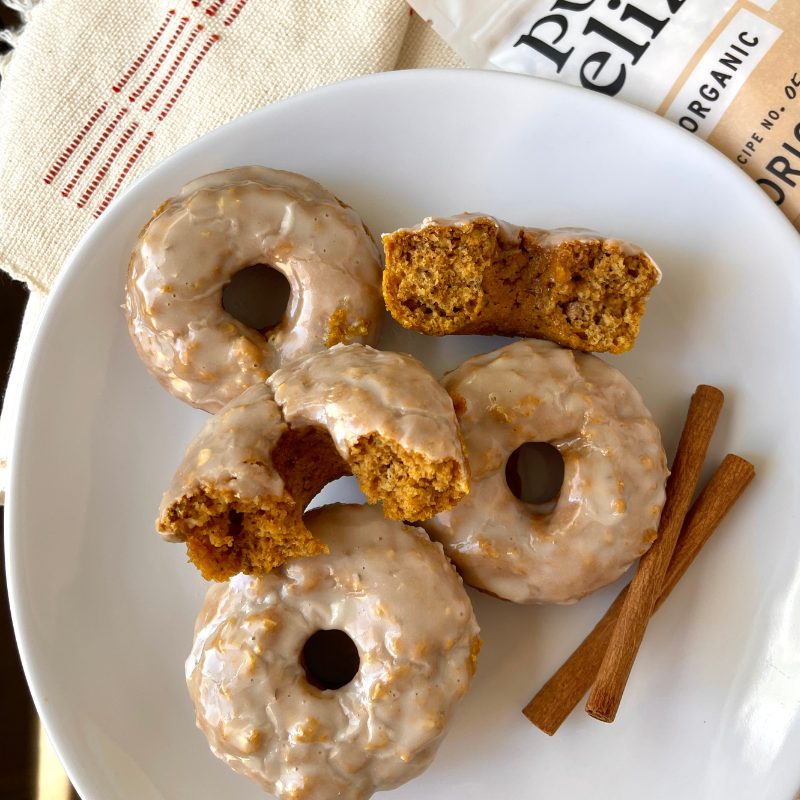 Pumpkin Donuts with Maple Glaze