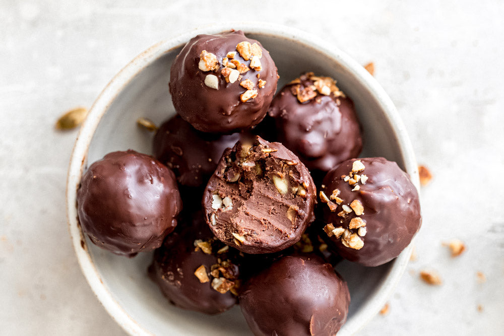 Chocolate Peanut Butter Granola Truffles