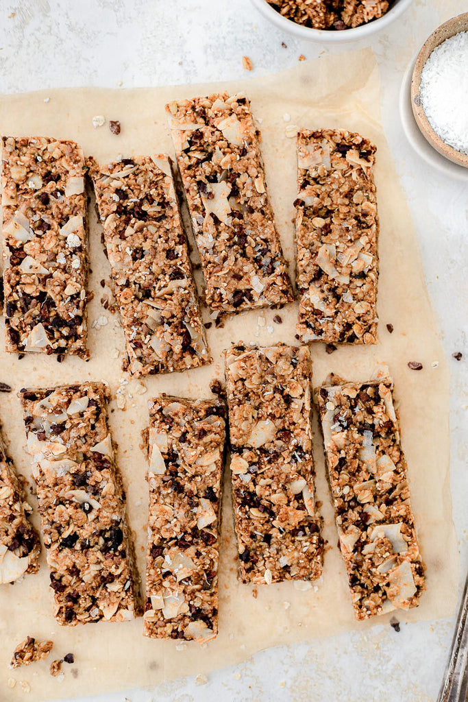 No-Bake Maple Almond Butter Superfood Granola Bars