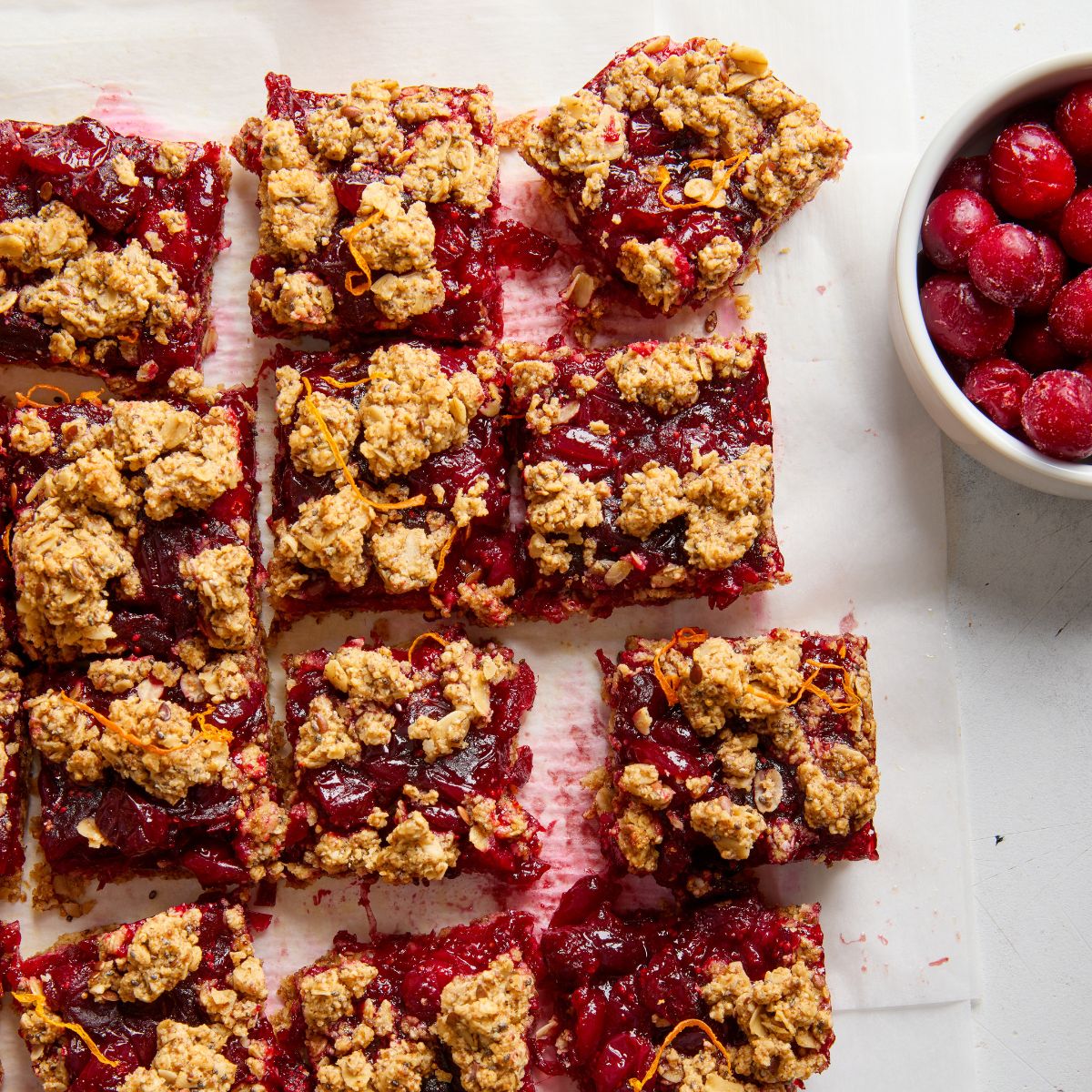 Leftover Cranberry Sauce Bars