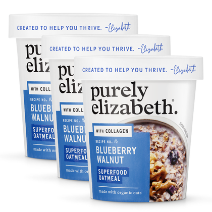 Blueberry Walnut Superfood Oat Cup with Collagen - 3 Pack
