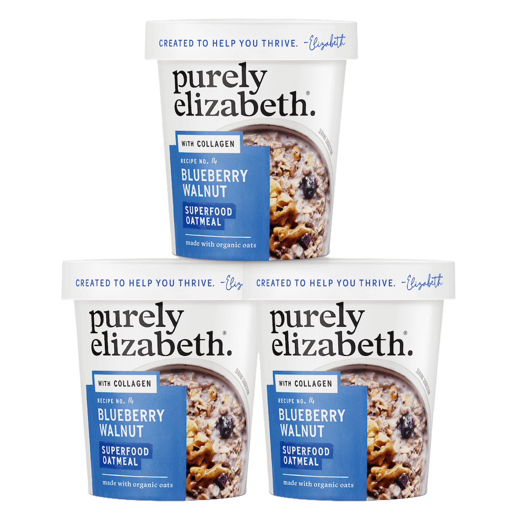 Blueberry Walnut Superfood Oat Cup with Collagen - 3 Pack