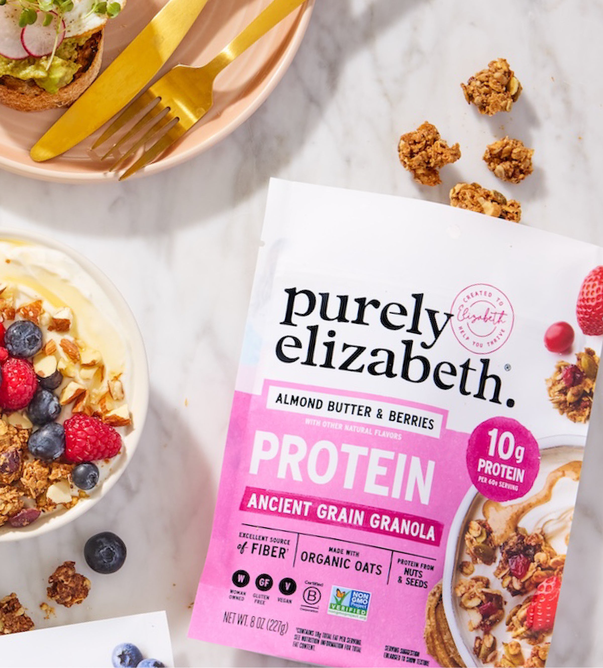 Almond Butter & Berries Protein Granola