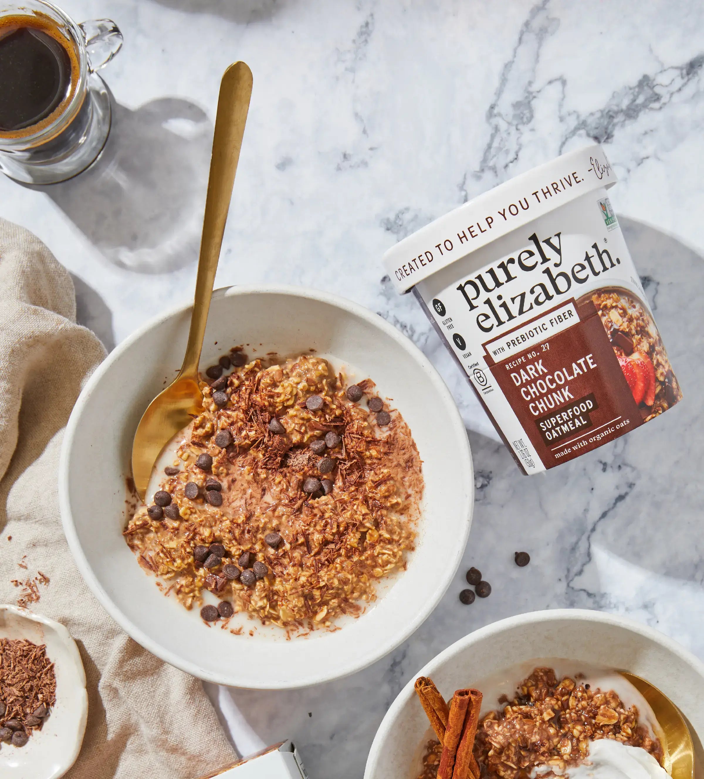 Dark Chocolate Chunk Superfood Oatmeal Cup