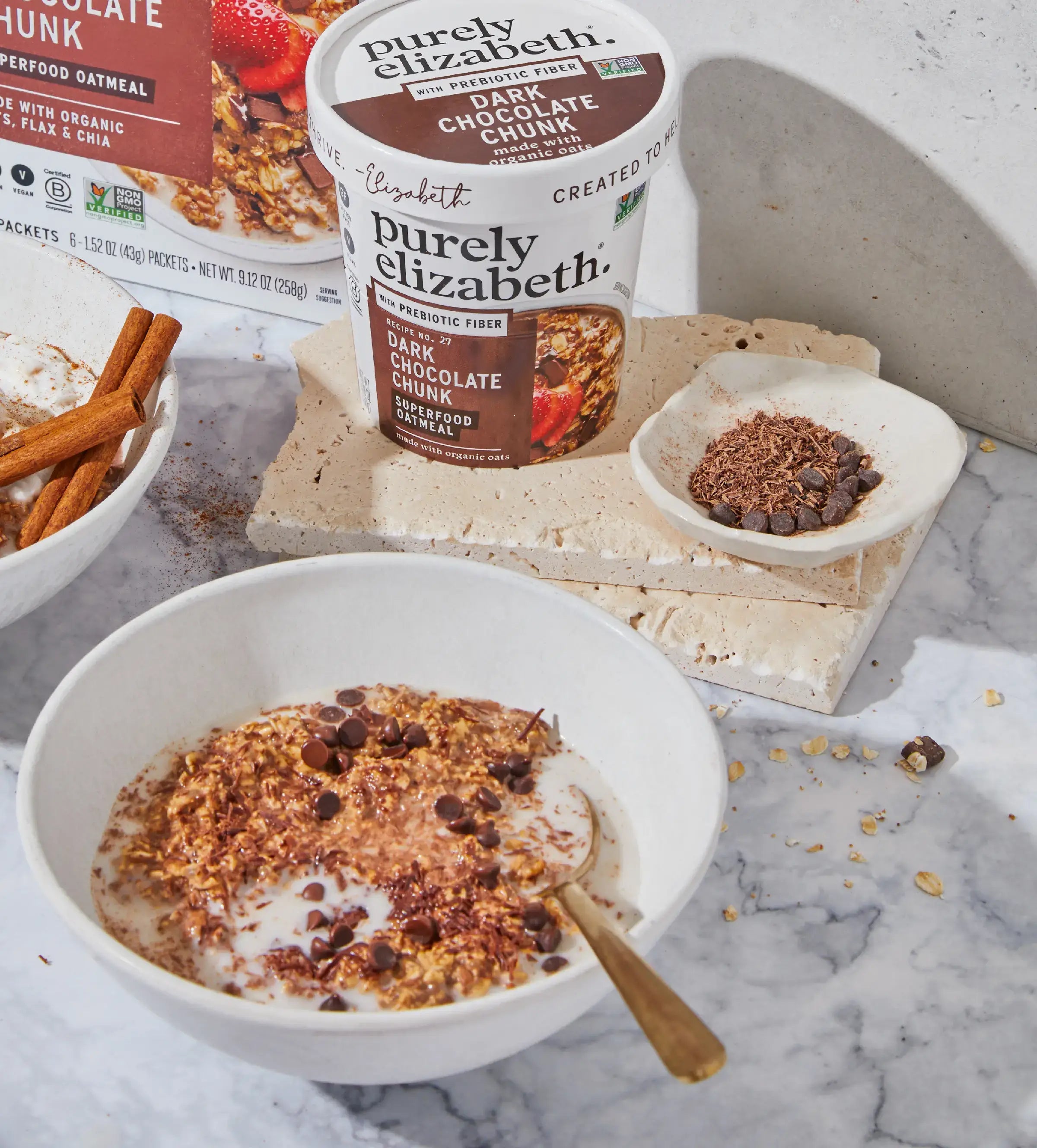Dark Chocolate Chunk Superfood Oatmeal Cup
