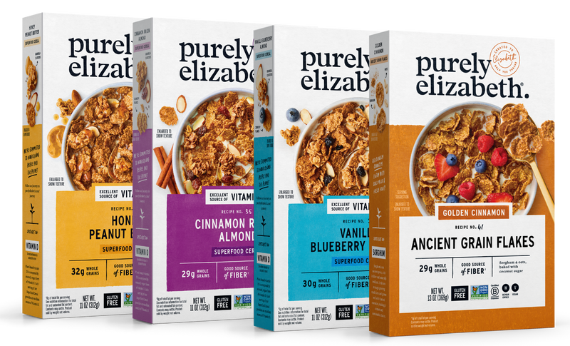 Superfood Cereal Variety Pack Contains 4 Cereal Flavors: Honey Peanut Butter, Cinnamon Raisin Almond, Vanilla Blueberry Almond and Ancient Grain Flakes