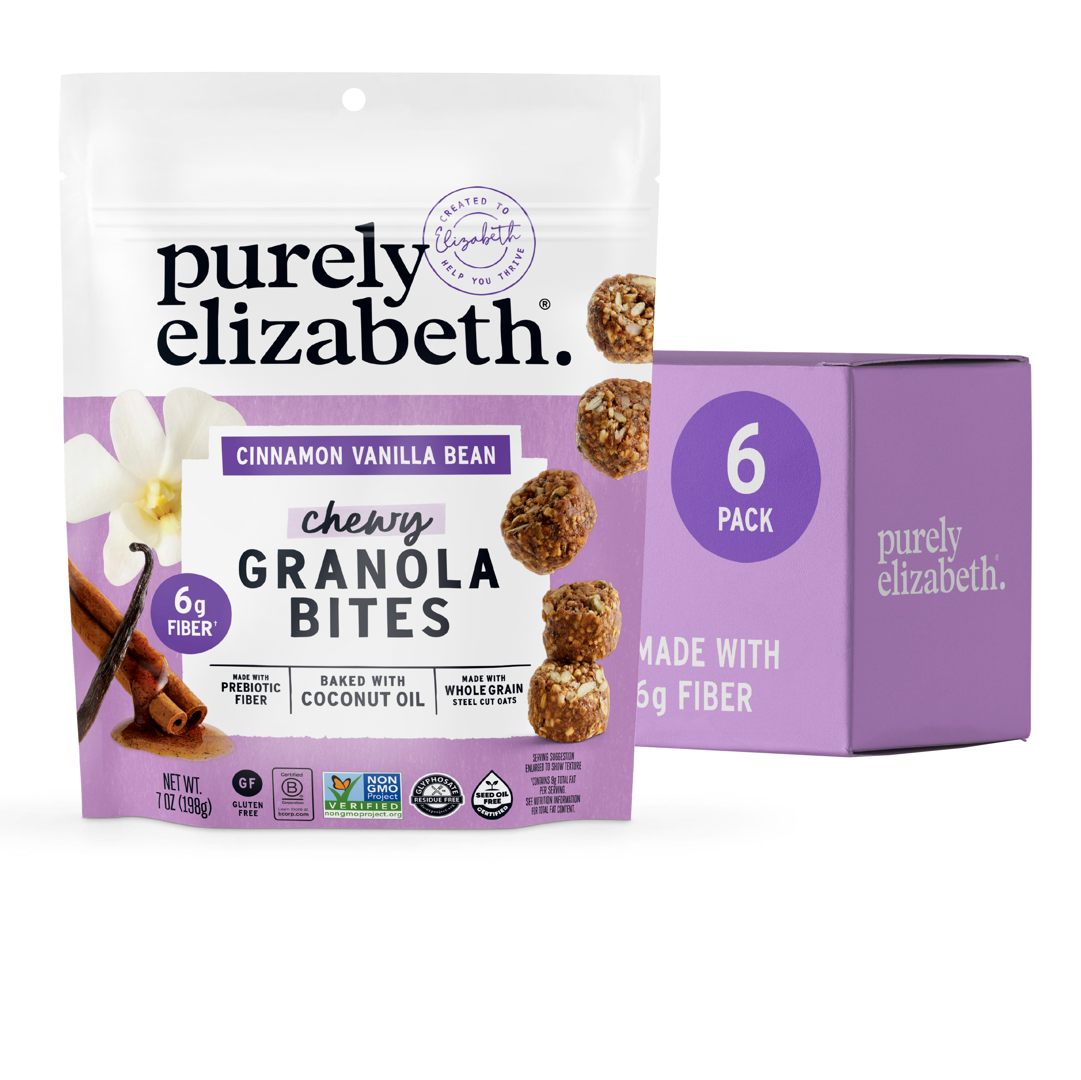 Cinnamon Vanilla Bean Granola Bites 6 Pack