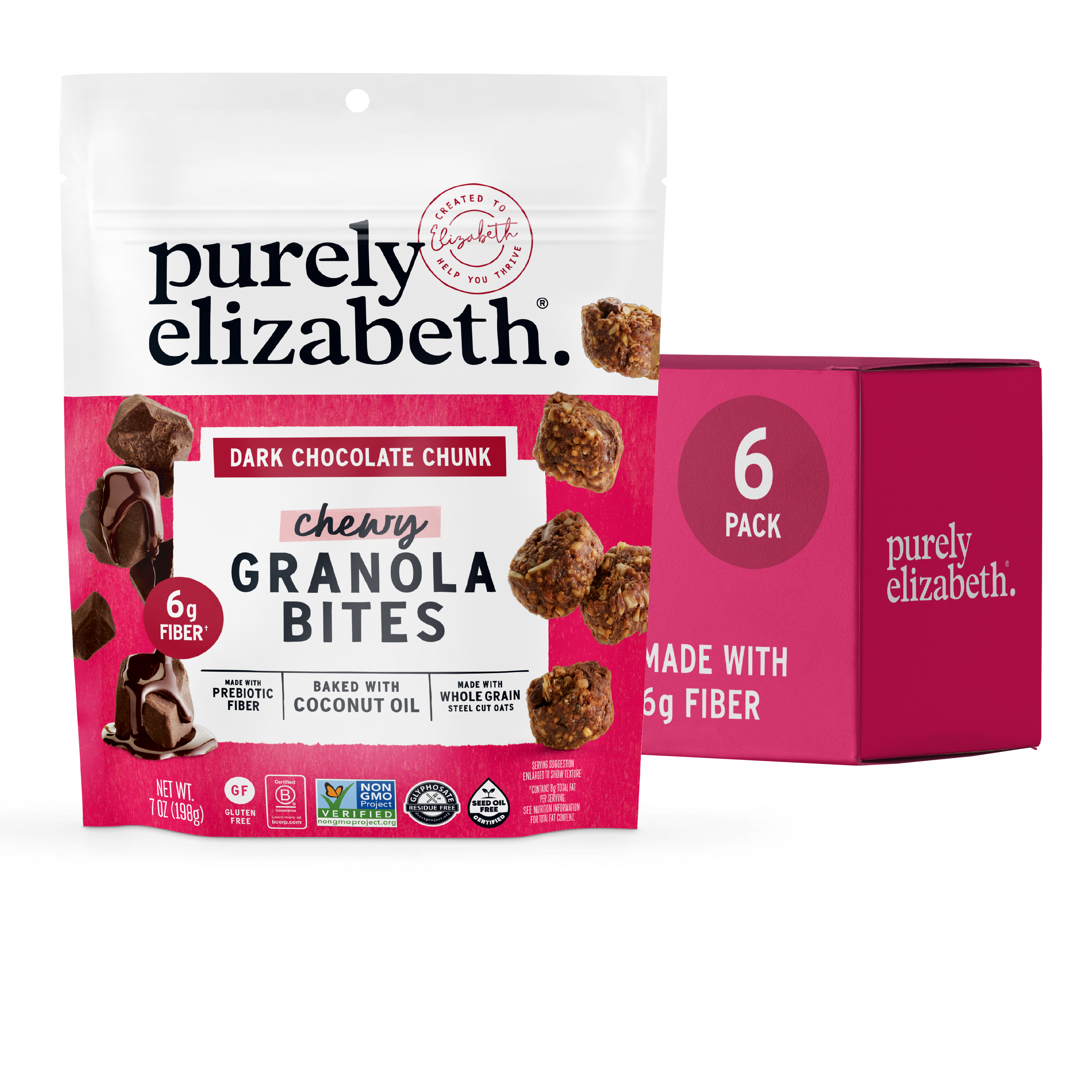 Dark Chocolate Chunk Granola Bites 6 Pack