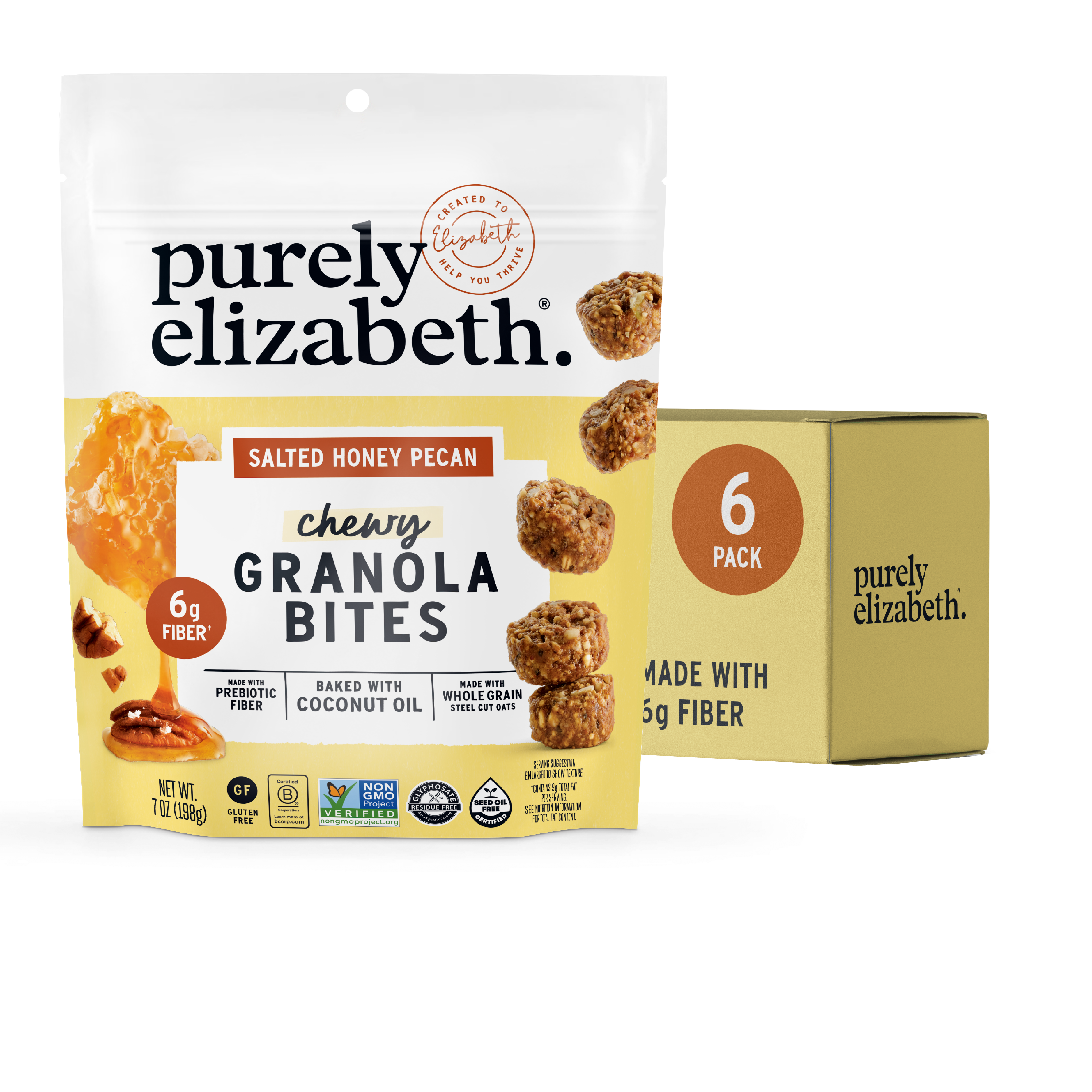Salted Honey Pecan Granola Bites 6 Pack