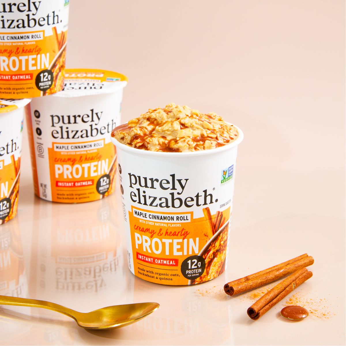 Protein Oatmeal | Maple Cinnamon Roll Instant Oatmeal Cup