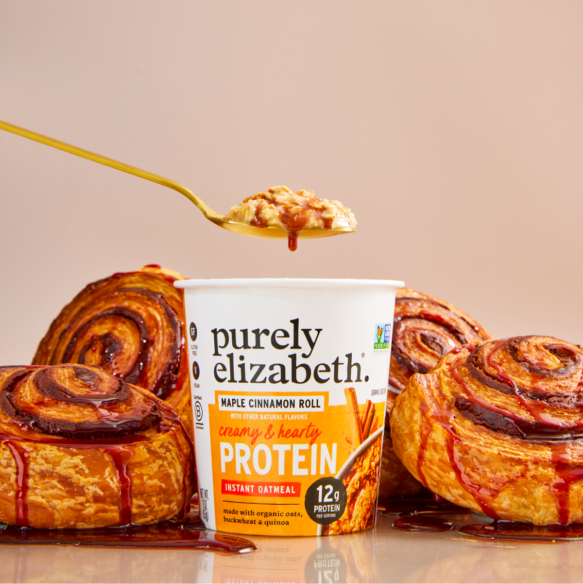 Protein Oatmeal | Maple Cinnamon Roll Instant Oatmeal Cup