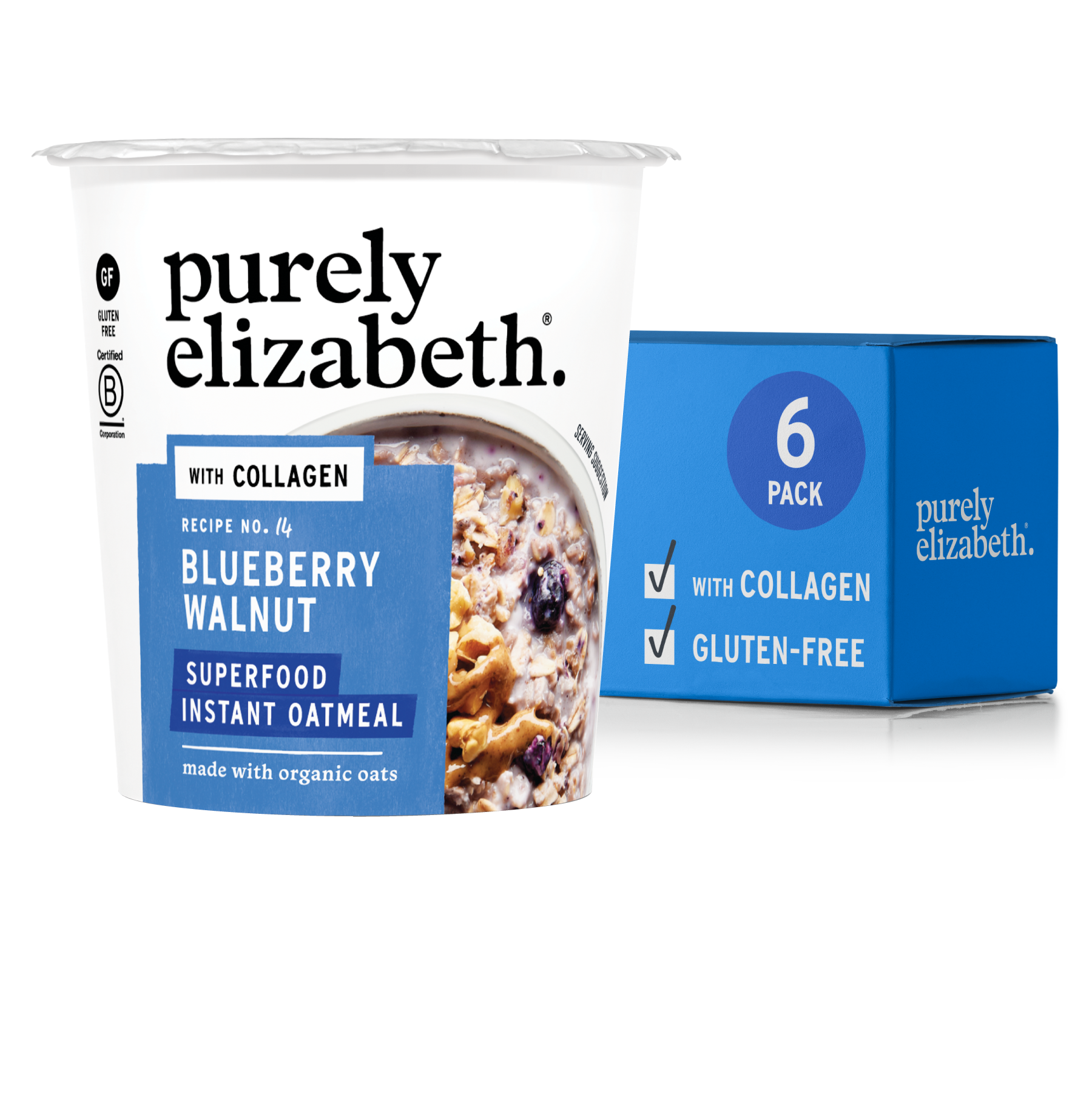 Blueberry Walnut Superfood Oat Cup with Collagen