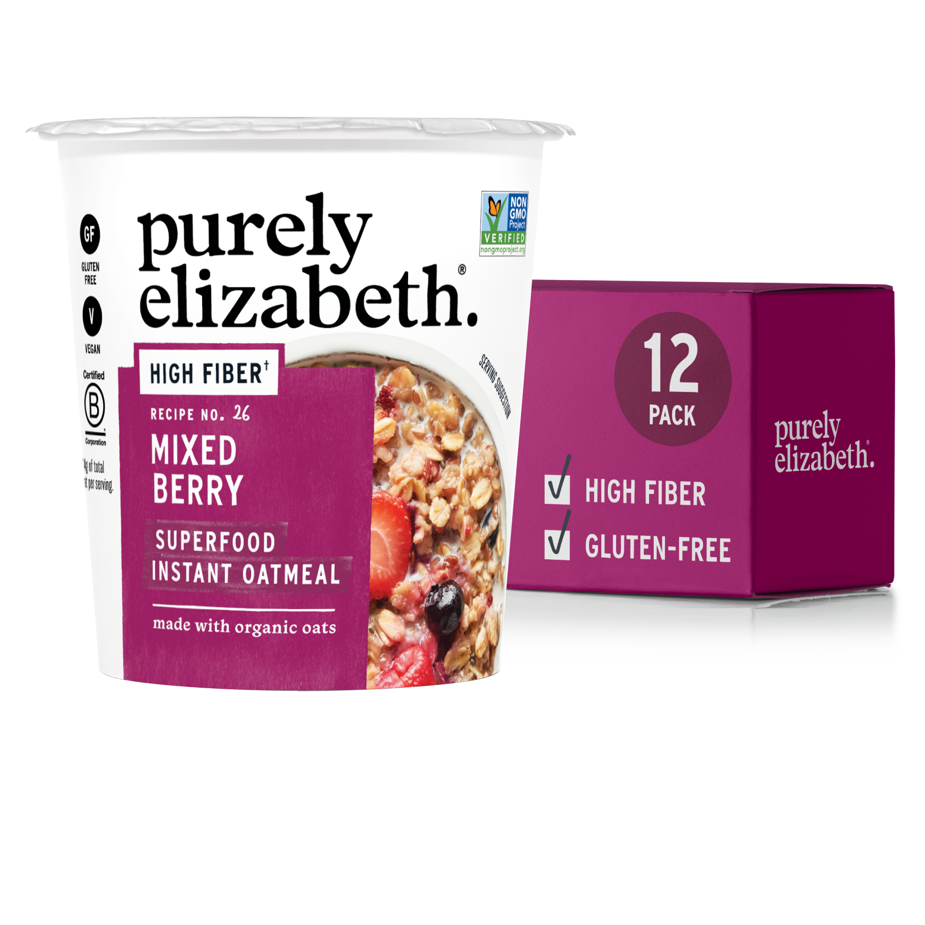Mixed Berry Superfood Oat Cup with Prebiotic Fiber
