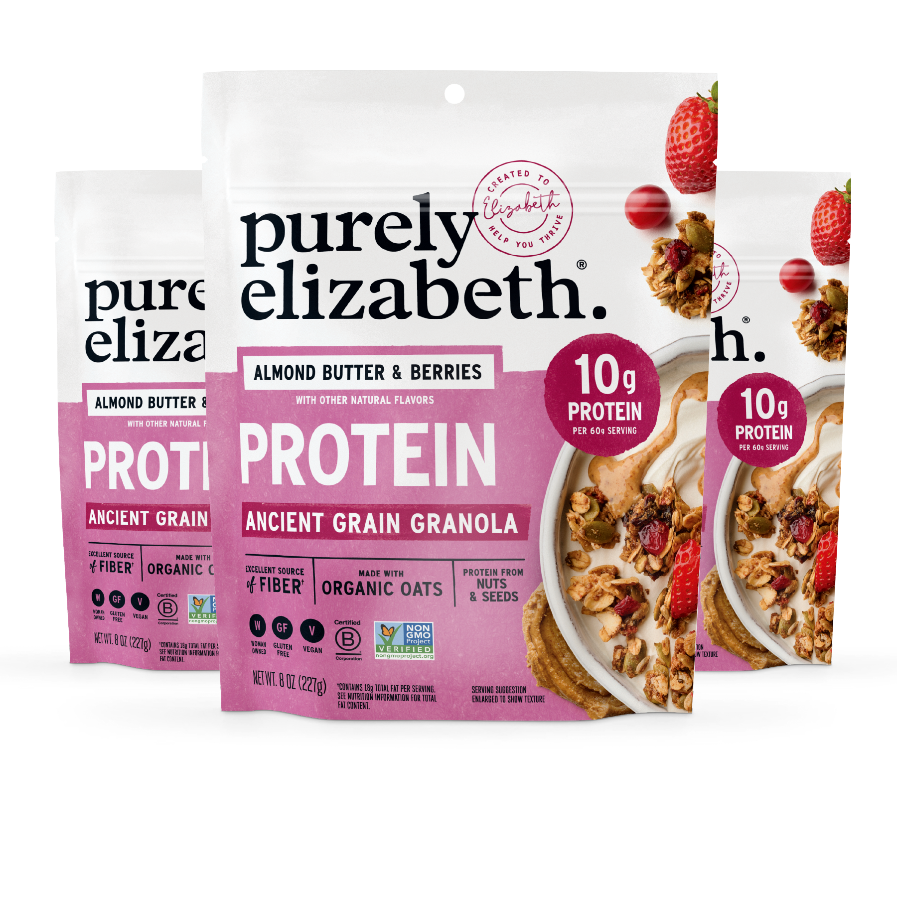 Almond Butter & Berries Protein Granola