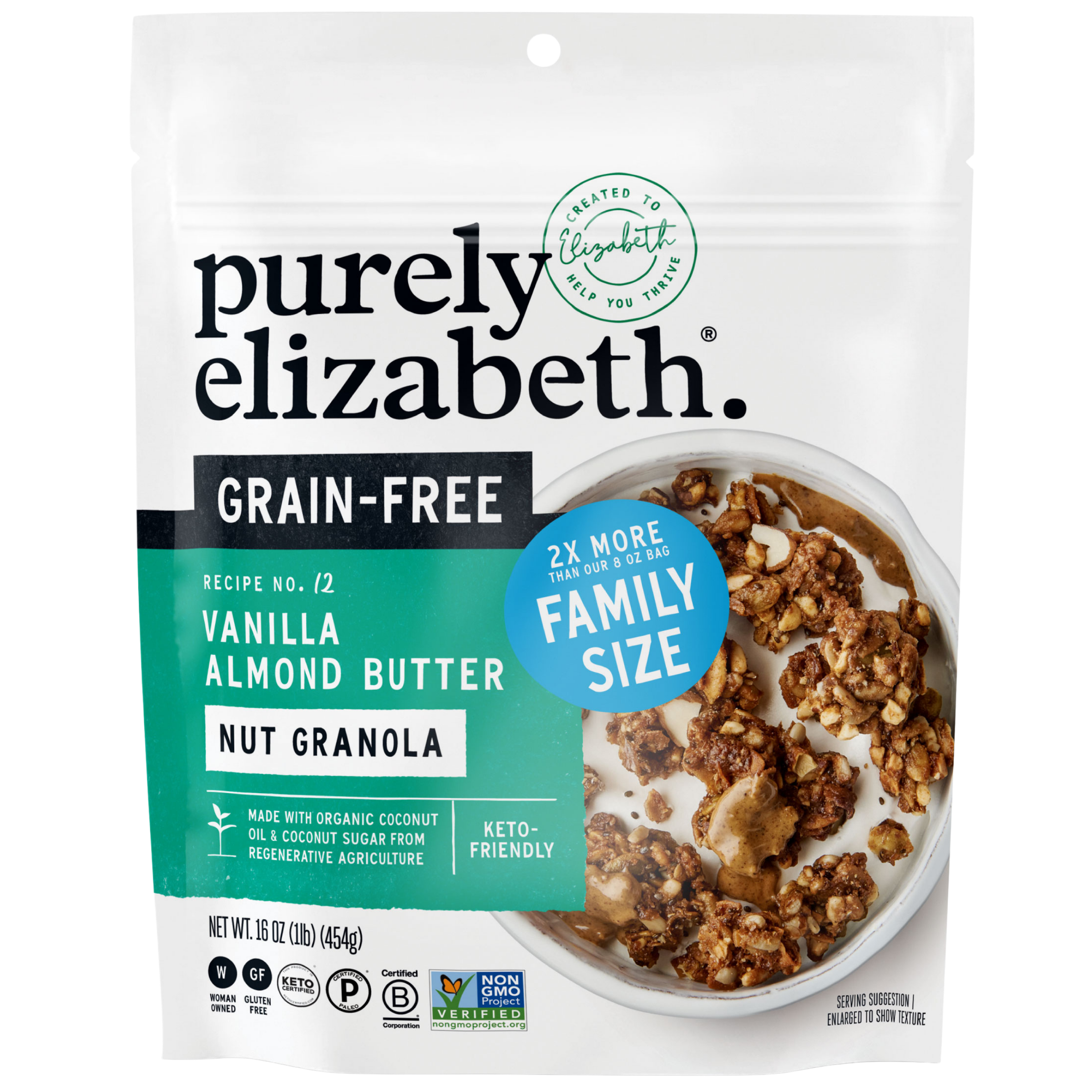 Vanilla Almond Butter Grain-Free Granola Family Size 16 oz