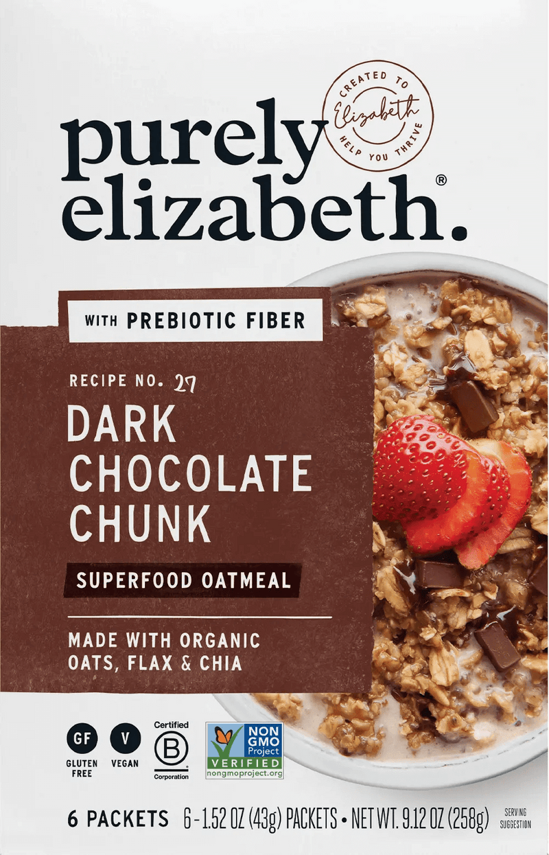 Dark Chocolate Chunk Superfood Oatmeal Multipack with Prebiotic Fiber