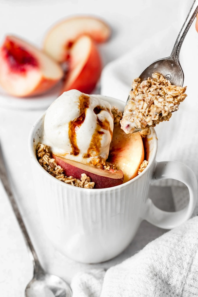 Peach Cobbler Mug Cake