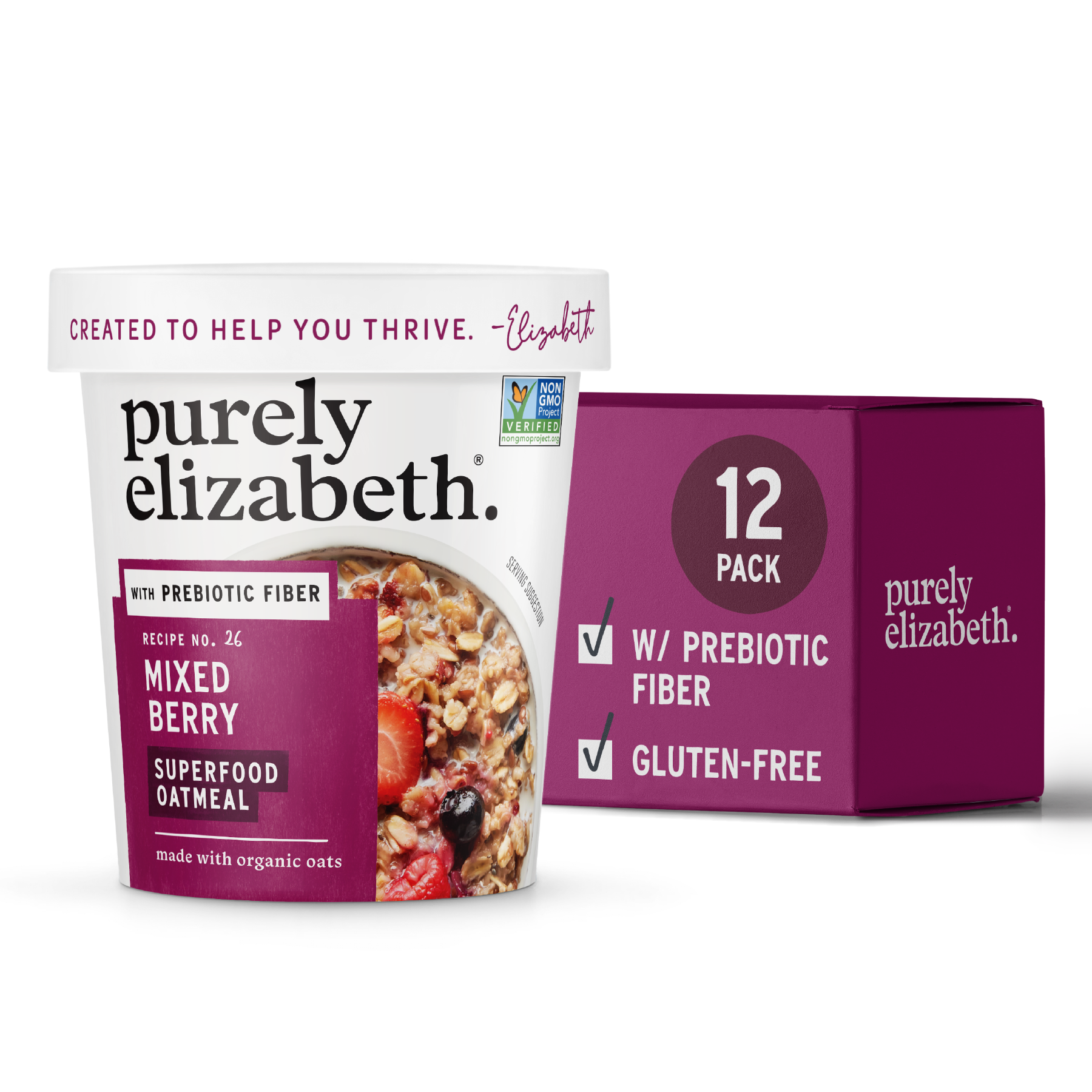 Mixed Berry Superfood Oat Cup with Prebiotic Fiber