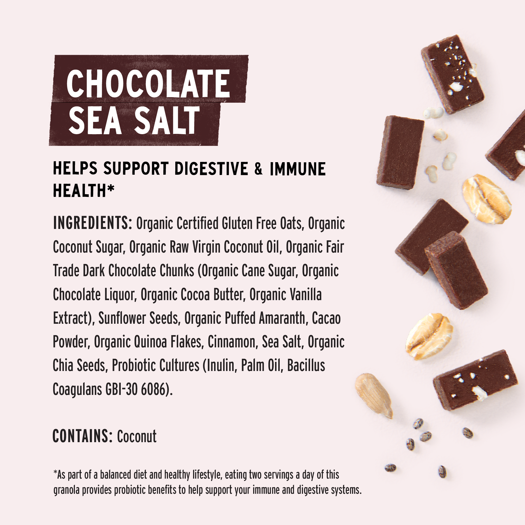 Chocolate Sea Salt Probiotic Ancient Grain Granola