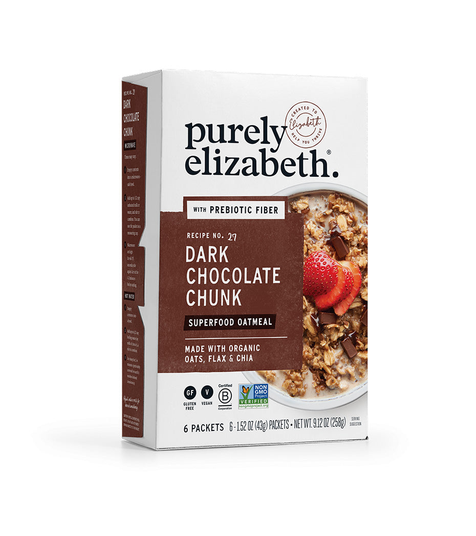 Dark Chocolate Chunk Superfood Oatmeal Multipack with Prebiotic Fiber